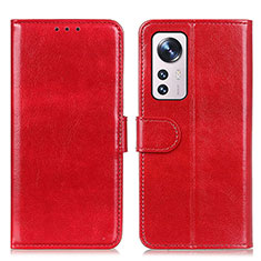 Coque Portefeuille Livre Cuir Etui Clapet M15L pour Xiaomi Mi 12 5G Rouge