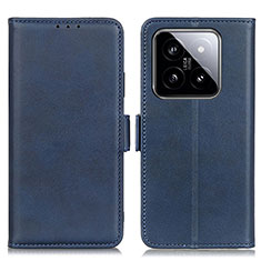 Coque Portefeuille Livre Cuir Etui Clapet M15L pour Xiaomi Mi 14 5G Bleu