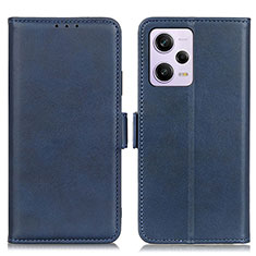 Coque Portefeuille Livre Cuir Etui Clapet M15L pour Xiaomi Redmi Note 12 Pro 5G Bleu