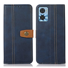 Coque Portefeuille Livre Cuir Etui Clapet M16L pour Motorola Moto E22 Bleu