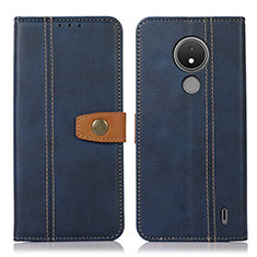 Coque Portefeuille Livre Cuir Etui Clapet M16L pour Nokia C21 Bleu
