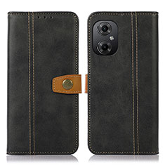 Coque Portefeuille Livre Cuir Etui Clapet M16L pour Xiaomi Redmi Note 11R 5G Noir