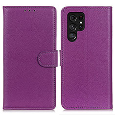 Coque Portefeuille Livre Cuir Etui Clapet M18L pour Samsung Galaxy S21 Ultra 5G Violet