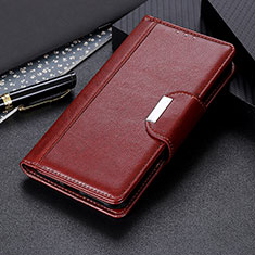 Coque Portefeuille Livre Cuir Etui Clapet M22L pour Samsung Galaxy S21 Ultra 5G Marron
