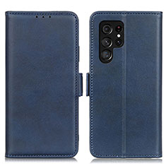 Coque Portefeuille Livre Cuir Etui Clapet M29L pour Samsung Galaxy S21 Ultra 5G Bleu