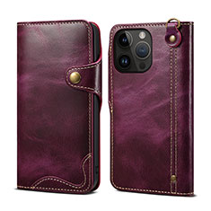 Coque Portefeuille Livre Cuir Etui Clapet MT1 pour Apple iPhone 14 Pro Violet