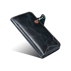 Coque Portefeuille Livre Cuir Etui Clapet MT5 pour Apple iPhone 14 Pro Bleu