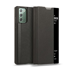 Coque Portefeuille Livre Cuir Etui Clapet N01 pour Samsung Galaxy Note 20 5G Noir