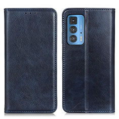 Coque Portefeuille Livre Cuir Etui Clapet N01P pour Motorola Moto Edge S Pro 5G Bleu