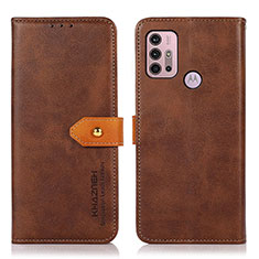 Coque Portefeuille Livre Cuir Etui Clapet N01P pour Motorola Moto G10 Power Marron