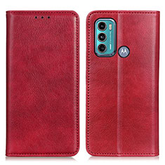 Coque Portefeuille Livre Cuir Etui Clapet N01P pour Motorola Moto G40 Fusion Rouge