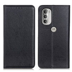 Coque Portefeuille Livre Cuir Etui Clapet N01P pour Motorola Moto G51 5G Noir