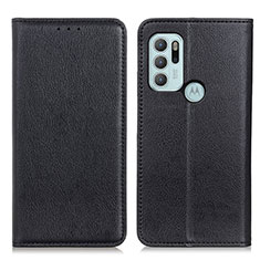 Coque Portefeuille Livre Cuir Etui Clapet N01P pour Motorola Moto G60s Noir