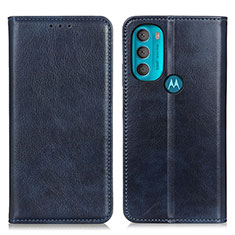 Coque Portefeuille Livre Cuir Etui Clapet N01P pour Motorola Moto G71 5G Bleu