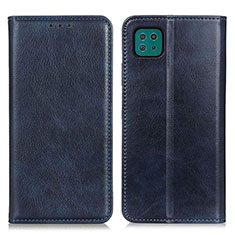Coque Portefeuille Livre Cuir Etui Clapet N01P pour Samsung Galaxy A22 5G Bleu