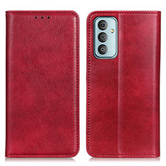 Coque Portefeuille Livre Cuir Etui Clapet N01P pour Samsung Galaxy M13 4G Rouge