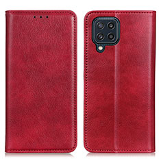 Coque Portefeuille Livre Cuir Etui Clapet N01P pour Samsung Galaxy M32 4G Rouge