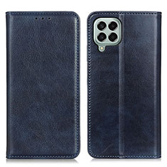 Coque Portefeuille Livre Cuir Etui Clapet N01P pour Samsung Galaxy M33 5G Bleu