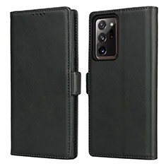Coque Portefeuille Livre Cuir Etui Clapet N02 pour Samsung Galaxy Note 20 Ultra 5G Noir