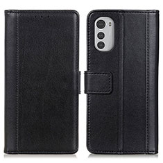 Coque Portefeuille Livre Cuir Etui Clapet N02P pour Motorola Moto E32s Noir
