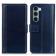 Coque Portefeuille Livre Cuir Etui Clapet N02P pour Motorola Moto G200 5G Bleu
