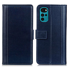 Coque Portefeuille Livre Cuir Etui Clapet N02P pour Motorola Moto G22 Bleu