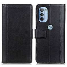 Coque Portefeuille Livre Cuir Etui Clapet N02P pour Motorola Moto G41 Noir