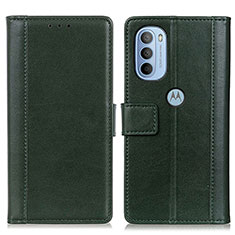 Coque Portefeuille Livre Cuir Etui Clapet N02P pour Motorola Moto G41 Vert
