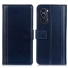 Coque Portefeuille Livre Cuir Etui Clapet N02P pour Motorola Moto G52j 5G Bleu
