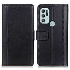 Coque Portefeuille Livre Cuir Etui Clapet N02P pour Motorola Moto G60s Noir