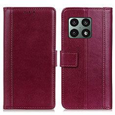 Coque Portefeuille Livre Cuir Etui Clapet N02P pour OnePlus 10 Pro 5G Rouge