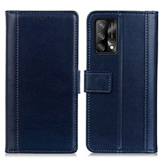 Coque Portefeuille Livre Cuir Etui Clapet N02P pour Oppo A74 4G Bleu