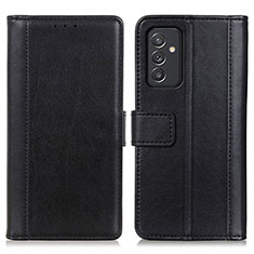 Coque Portefeuille Livre Cuir Etui Clapet N02P pour Samsung Galaxy A05s Noir