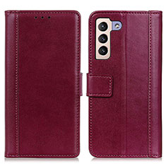 Coque Portefeuille Livre Cuir Etui Clapet N02P pour Samsung Galaxy S23 5G Rouge