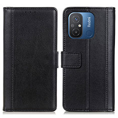 Coque Portefeuille Livre Cuir Etui Clapet N02P pour Xiaomi Poco C55 Noir