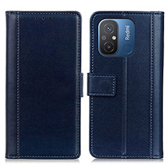Coque Portefeuille Livre Cuir Etui Clapet N02P pour Xiaomi Redmi 11A 4G Bleu