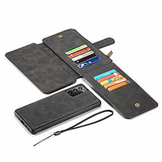 Coque Portefeuille Livre Cuir Etui Clapet N03 pour Samsung Galaxy Note 20 5G Noir