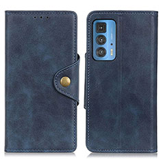 Coque Portefeuille Livre Cuir Etui Clapet N03P pour Motorola Moto Edge S Pro 5G Bleu