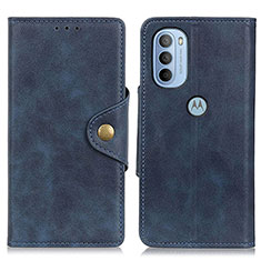 Coque Portefeuille Livre Cuir Etui Clapet N03P pour Motorola Moto G41 Bleu