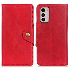 Coque Portefeuille Livre Cuir Etui Clapet N03P pour Motorola Moto G42 Rouge