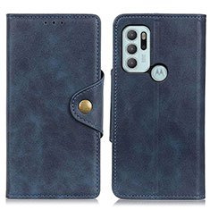 Coque Portefeuille Livre Cuir Etui Clapet N03P pour Motorola Moto G60s Bleu