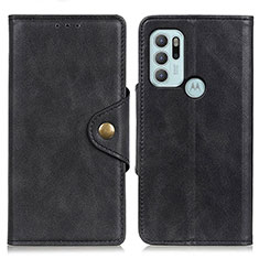 Coque Portefeuille Livre Cuir Etui Clapet N03P pour Motorola Moto G60s Noir