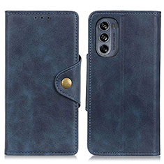 Coque Portefeuille Livre Cuir Etui Clapet N03P pour Motorola Moto G62 5G Bleu