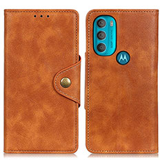 Coque Portefeuille Livre Cuir Etui Clapet N03P pour Motorola Moto G71 5G Marron