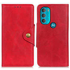 Coque Portefeuille Livre Cuir Etui Clapet N03P pour Motorola Moto G71 5G Rouge