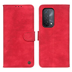 Coque Portefeuille Livre Cuir Etui Clapet N03P pour OnePlus Nord N200 5G Rouge