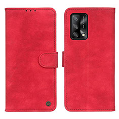 Coque Portefeuille Livre Cuir Etui Clapet N03P pour Oppo A74 4G Rouge