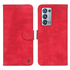 Coque Portefeuille Livre Cuir Etui Clapet N03P pour Oppo Reno6 Pro 5G Rouge