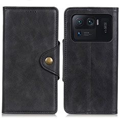 Coque Portefeuille Livre Cuir Etui Clapet N03P pour Xiaomi Mi 11 Ultra 5G Noir