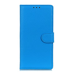 Coque Portefeuille Livre Cuir Etui Clapet N04 pour Huawei P40 Bleu Ciel